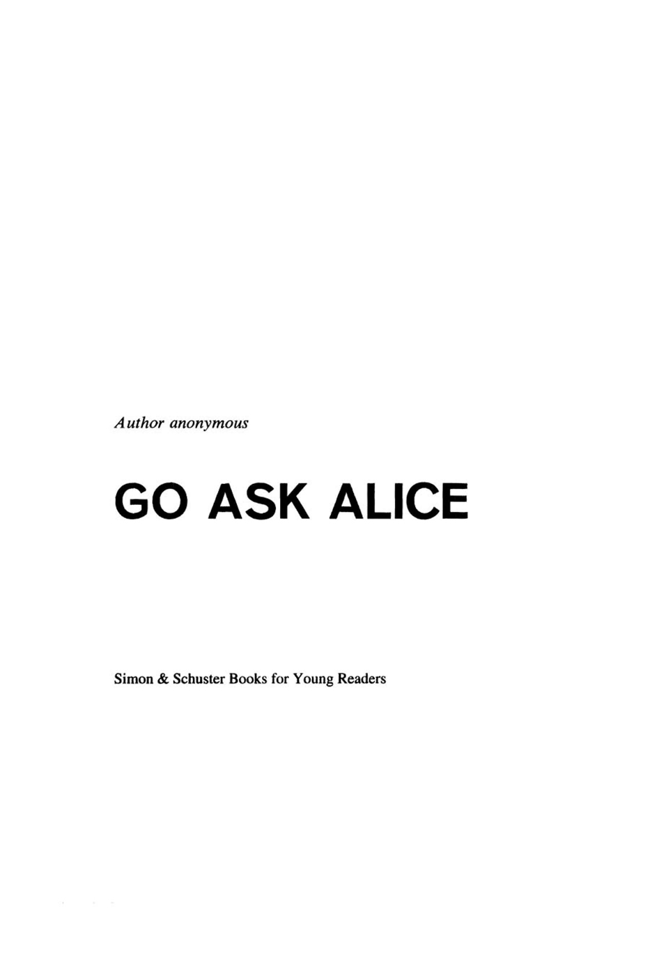 Go Ask Alice